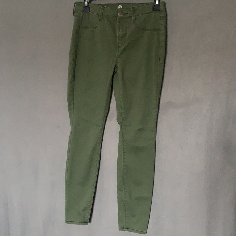Olive green jeans